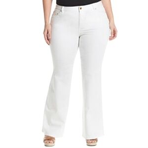 Michael Kors Denim Bootcut Pants In White - Women's Plus Size 20W NWT